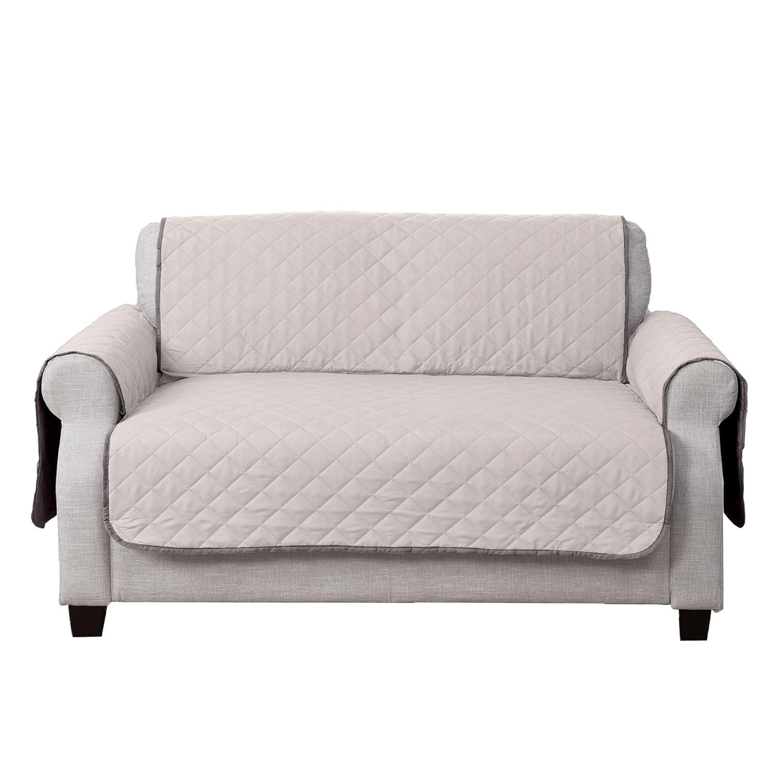 FurHaven Reversible Water-Resistant Small Sofa Loveseat Cover Furniture Protector