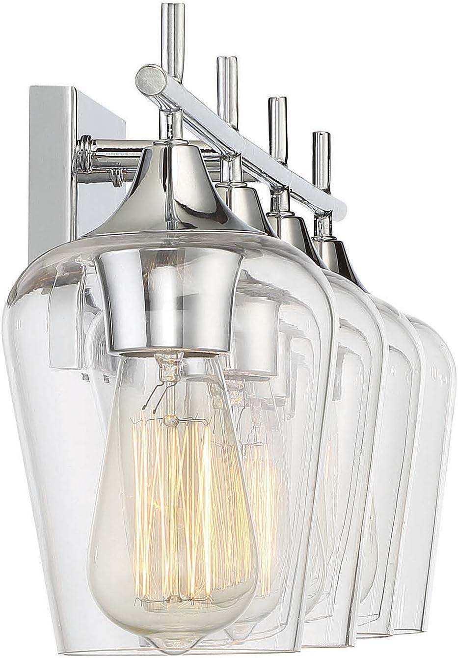 Savoy House Octave 4 - Light Vanity in  Polished Chrome