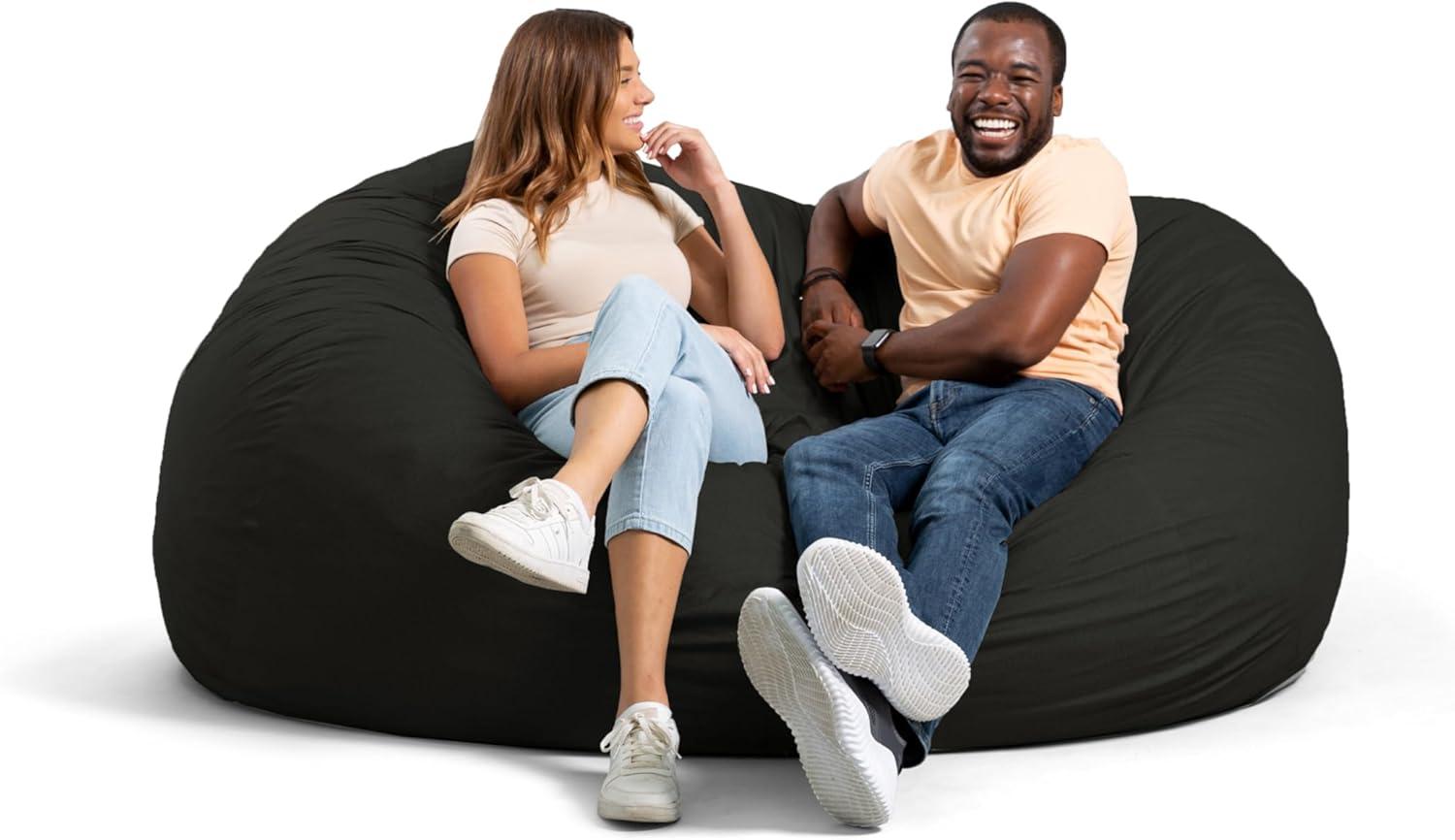 Big Joe Giant Foam Filled Bean Bag Sofa with Soft Removeable Cover