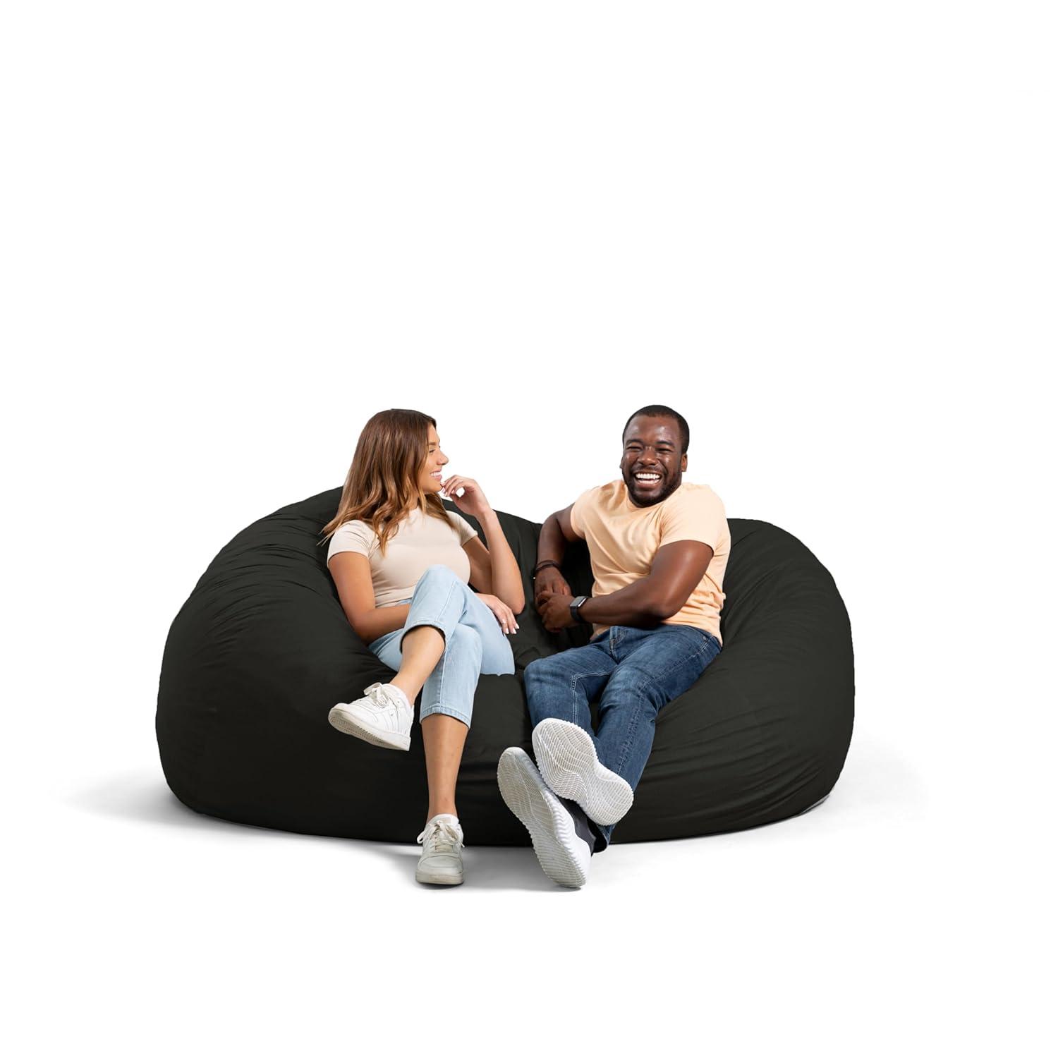 Big Joe Giant Foam Filled Bean Bag Sofa with Soft Removeable Cover