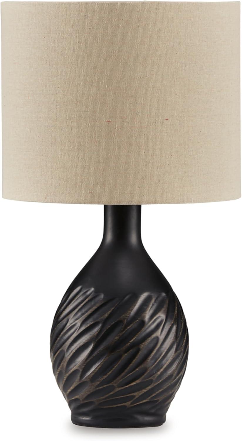 Signature Design by Ashley Garinton Ceramic Table Lamp, Black