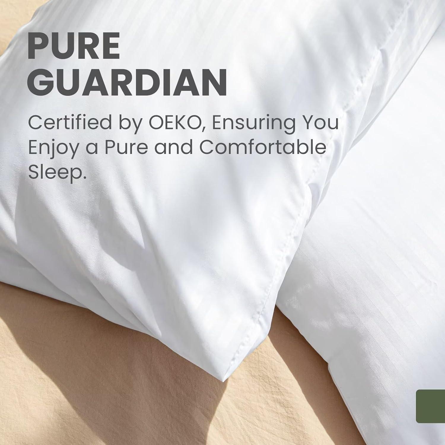 Pillow Protectors Pillow Covers 2 Pack, Zipped Pillow Cases, King Size, Luxury Hotel Quality, Breathable, Soft, Machine Washable