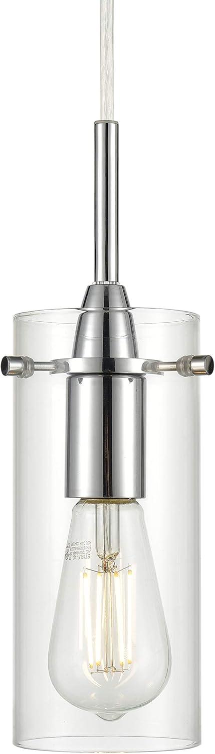 Brushed Nickel 3-Light LED Cluster Pendant with Clear Glass Shades