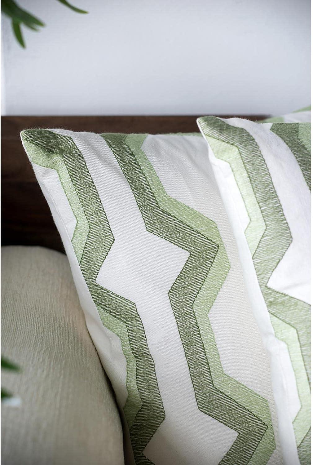 Geometric Cotton Blend Throw Pillow