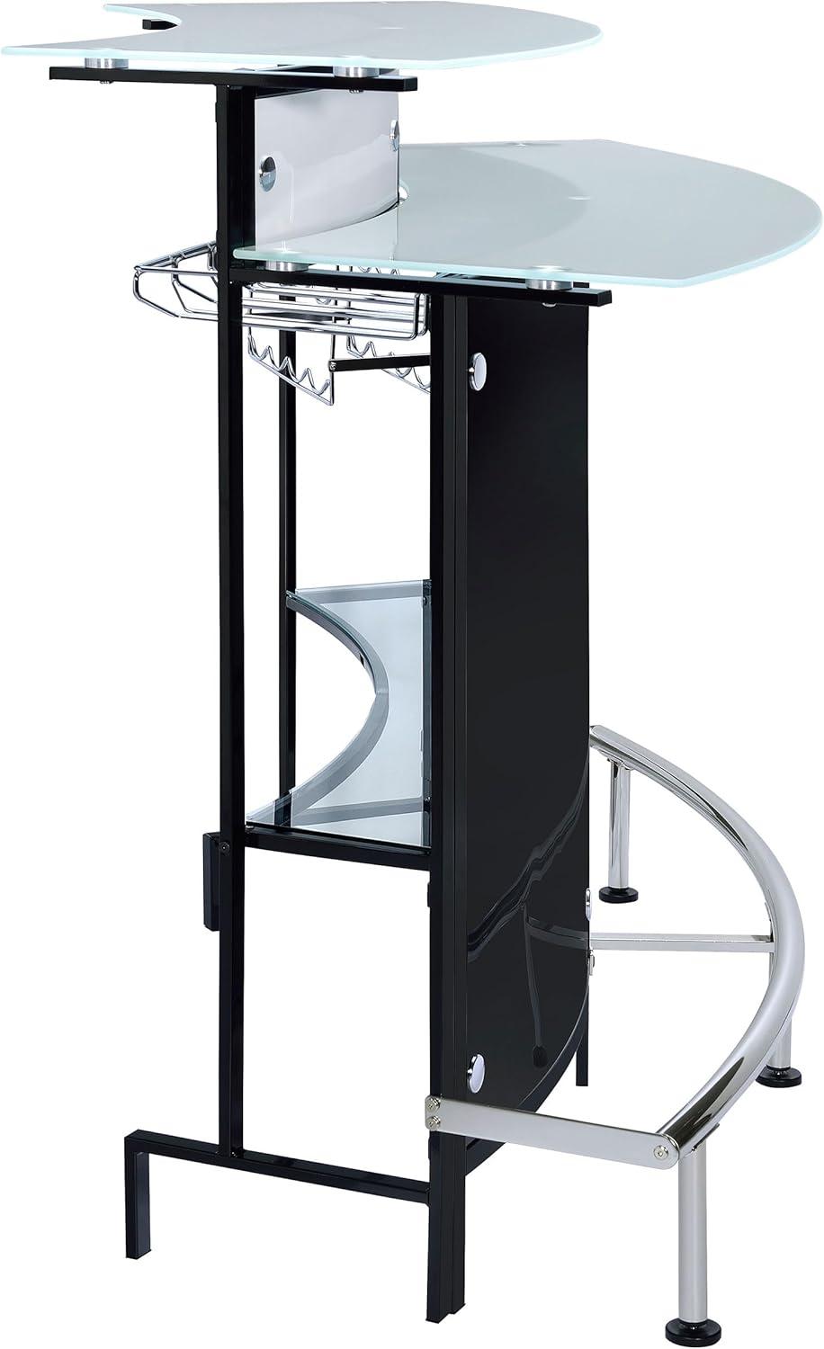 Coaster Company Contemporary Bar Table, Chrome/Black