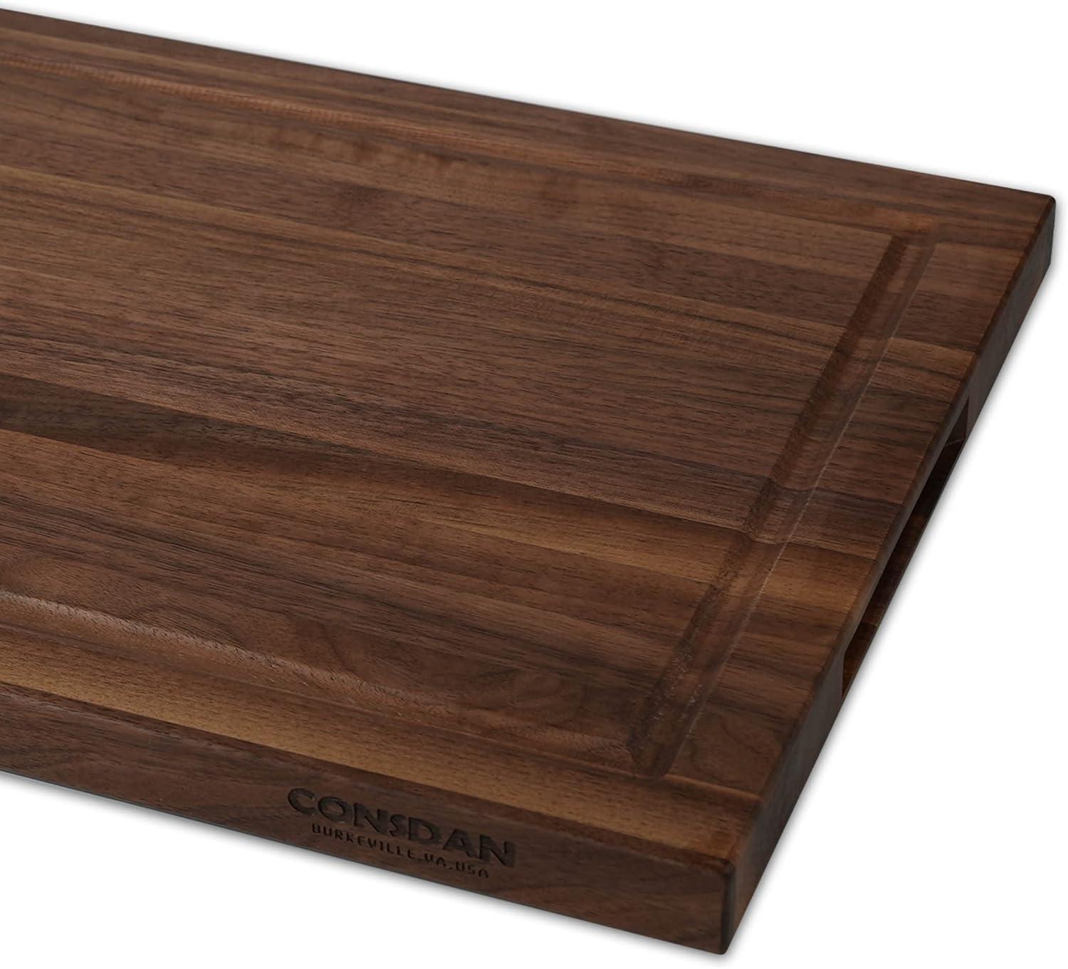CONSDAN CONSDAN Wood Cutting Board, Black Walnut