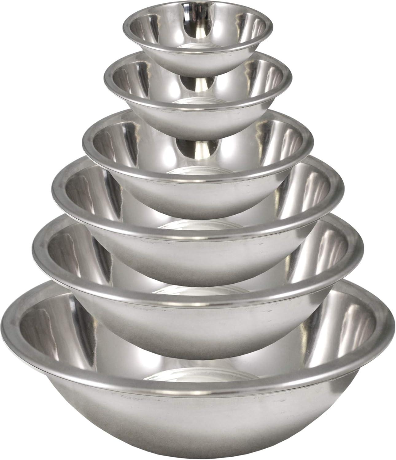 Stainless Steel 6-Piece Nested Mixing Bowl Set