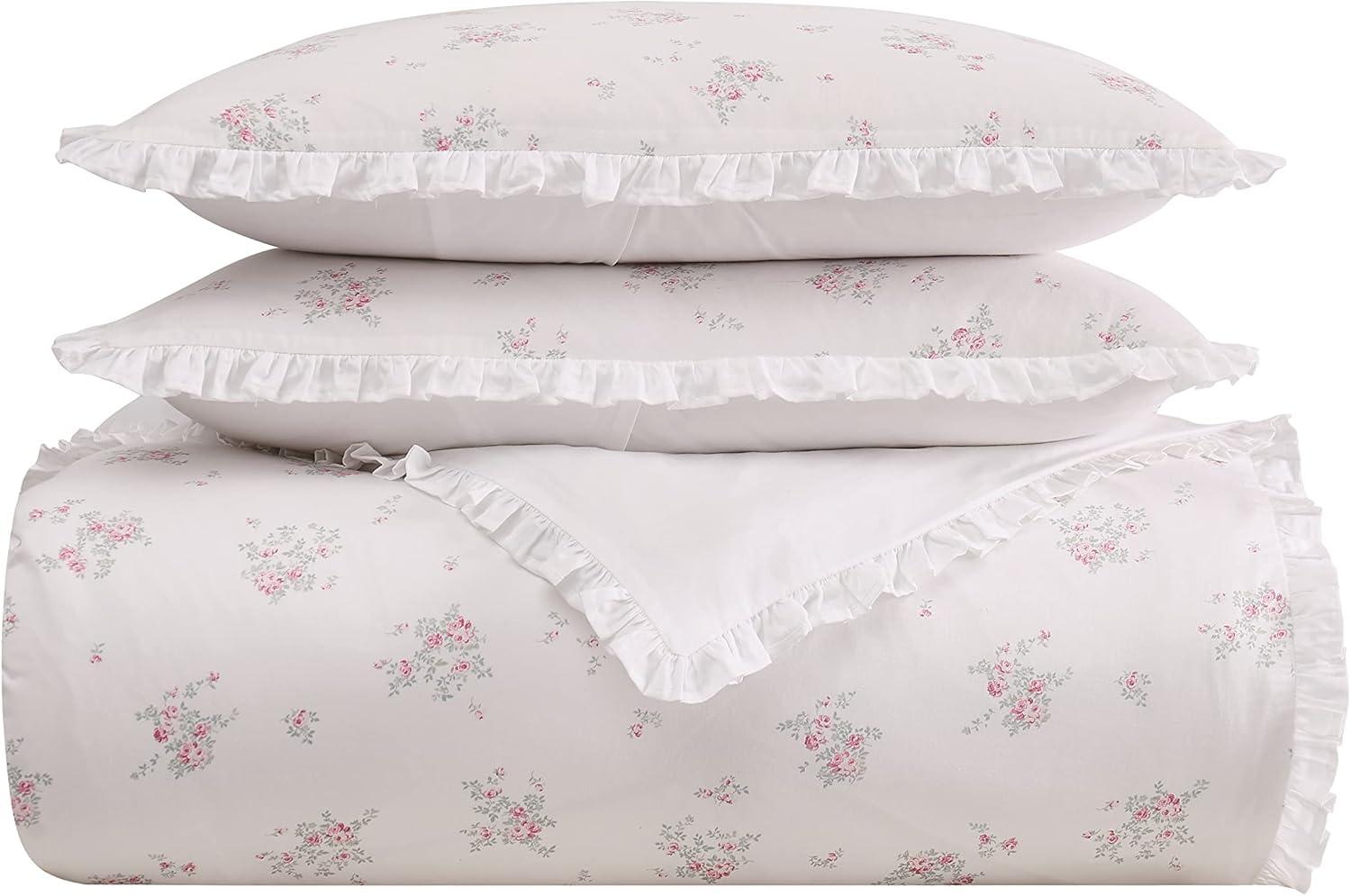 Rosebury Sateen Floral Duvet Cover Set