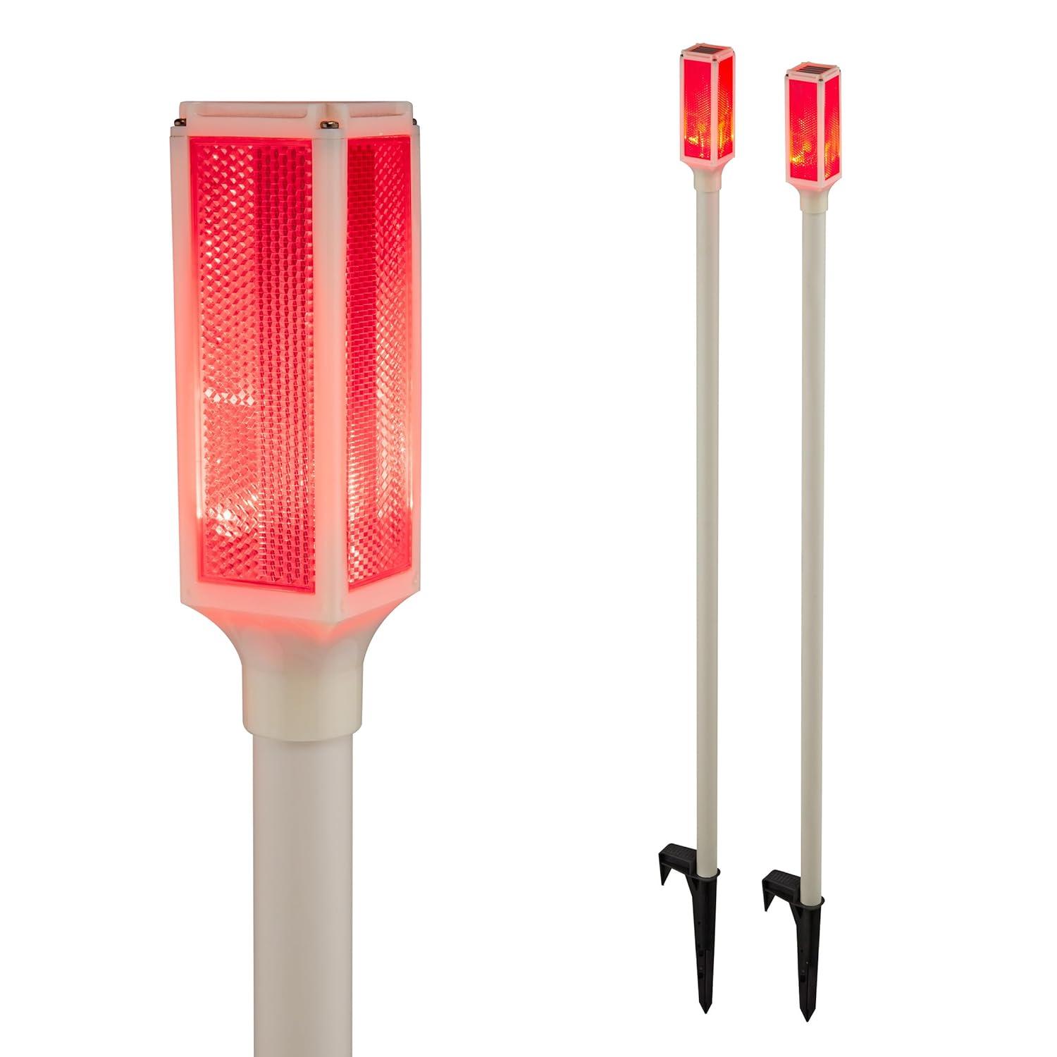 Alpine White Solar Powered Integrated LED Pathway Light Pack