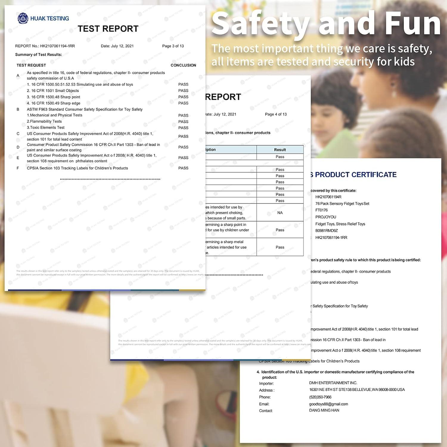 76 Pack Sensory Fidget Toys Set, Stress Relief and Anti-Anxiety Bundle Sensory Toys for Kids Adults, Cool Fidget Packs with Mochi Squishy, Magic Rainbow Ball, Motion Timer, Flippy Chain,Stress Ball...