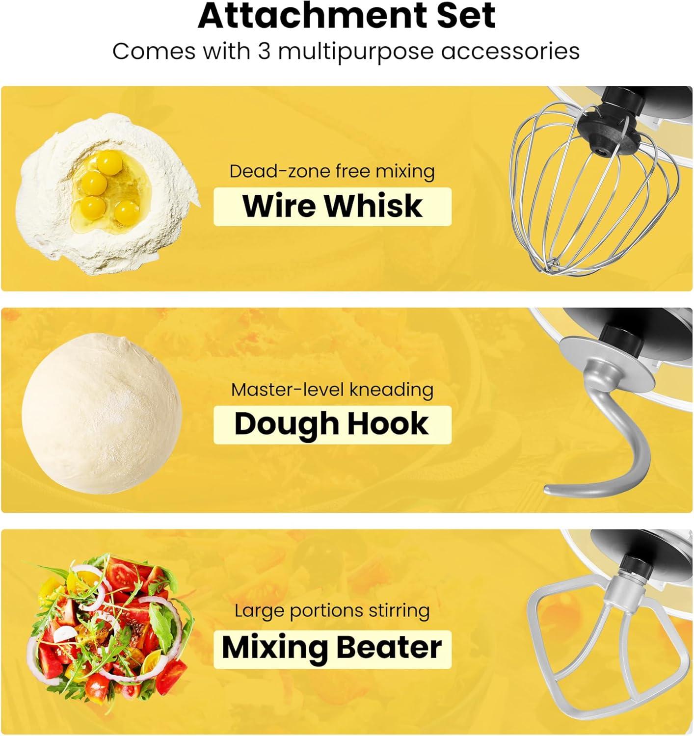 VIVOHOME X002DW09A5 660W 10 Speed 6 Quart Tilt-Head Stand Mixer