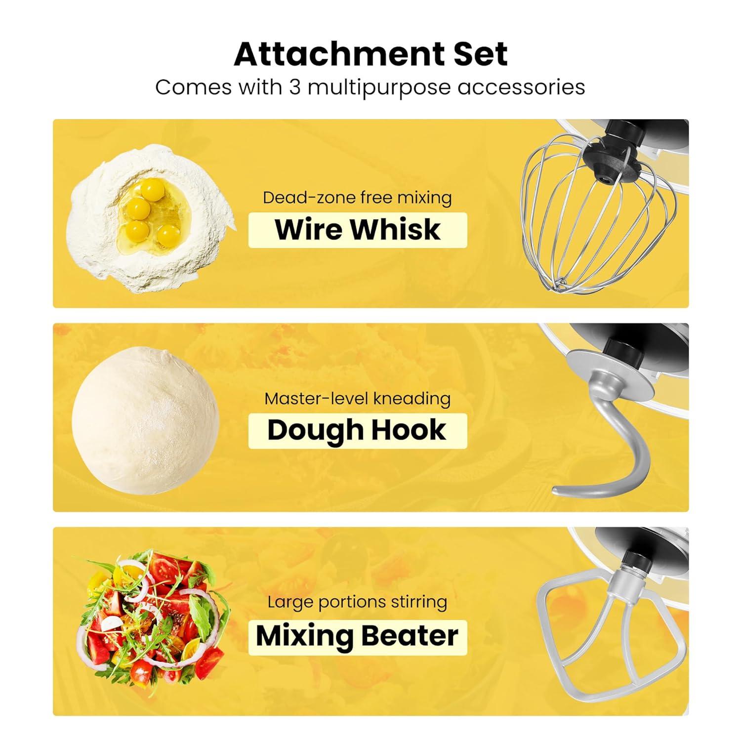 VIVOHOME X002DW09A5 660W 10 Speed 6 Quart Tilt-Head Stand Mixer