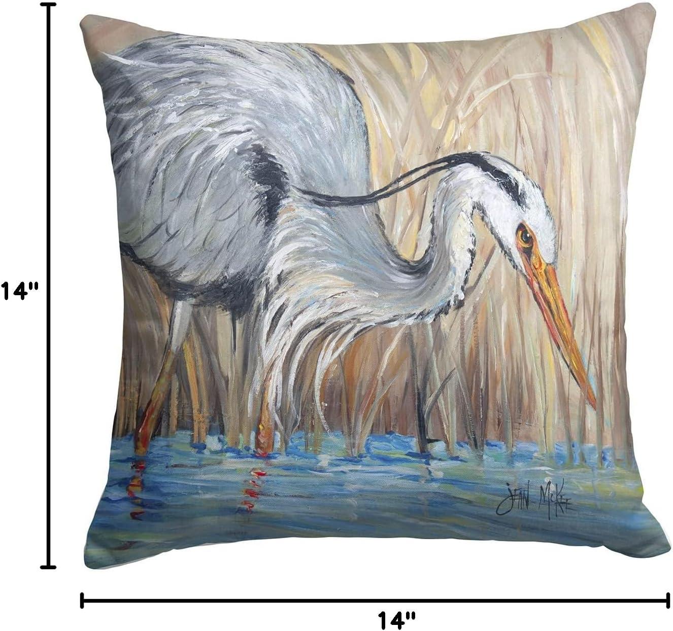 Caroline's Treasures Blue Heron Indoor/Outdoor Reversible Throw Pillow
