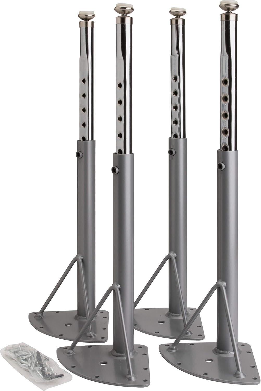 Silver Mist and Chrome Adjustable Classroom Table Legs