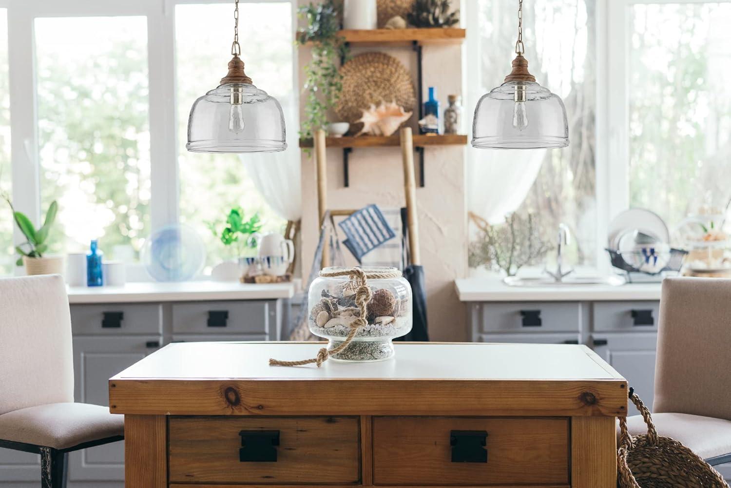 14 Inch 1 Light Pendant In Urban/Industrial Style 14 High By 15.5 Wide-Grey Wash Finish    -Traditional Installation Capital Lighting 330318Gy