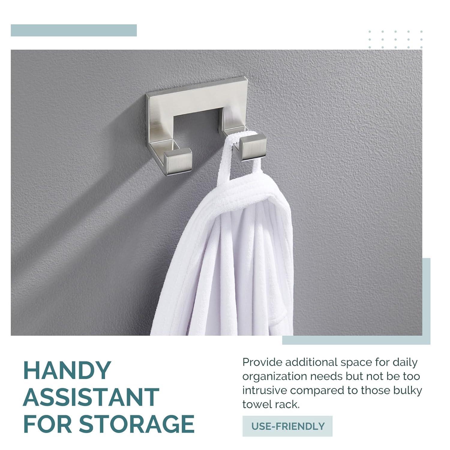 AngleSimple KB082 Double Wall Mounted Robe Hook
