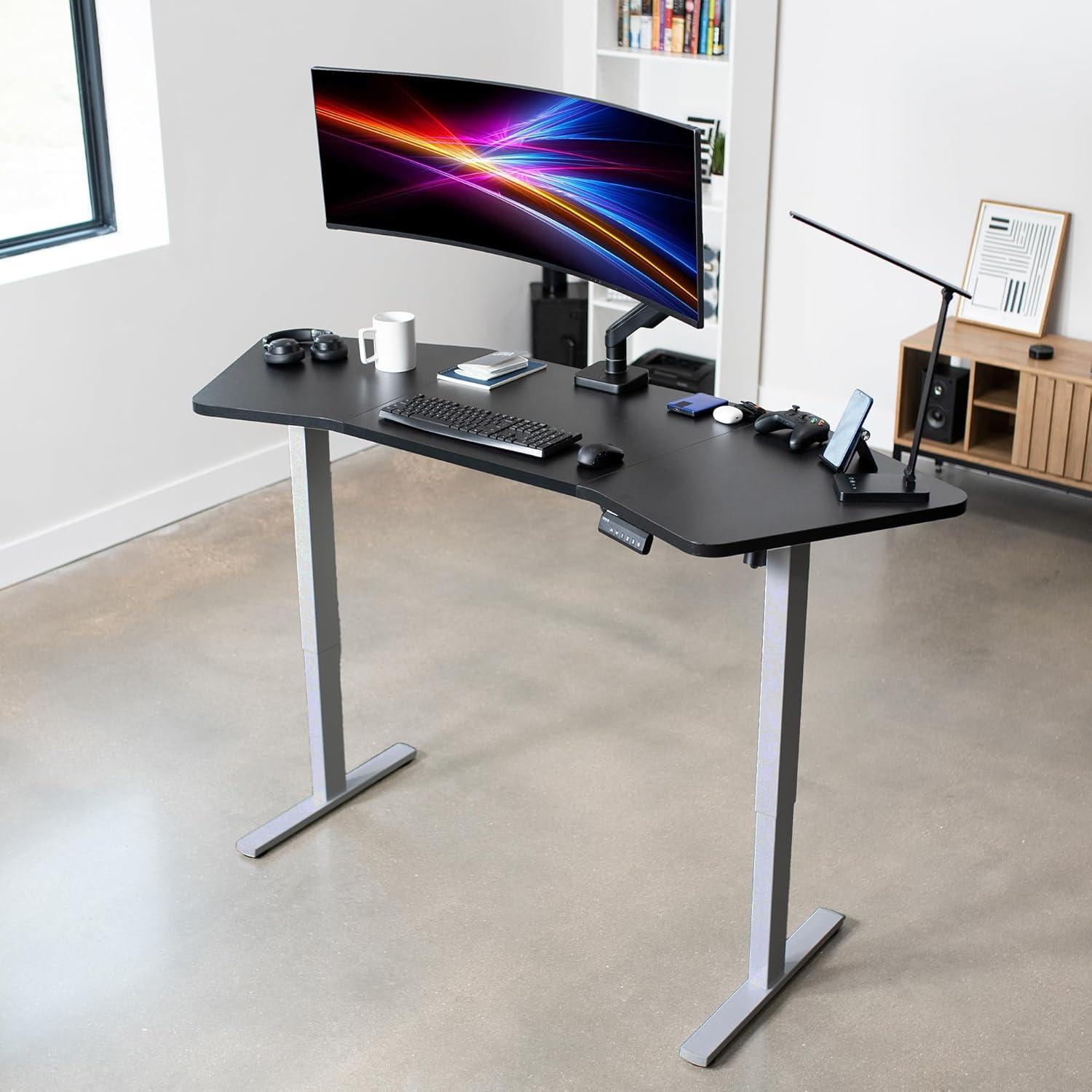 Vivo VIVO Corner Electric 71" x 24" Desk, Wing-Shaped Table Top