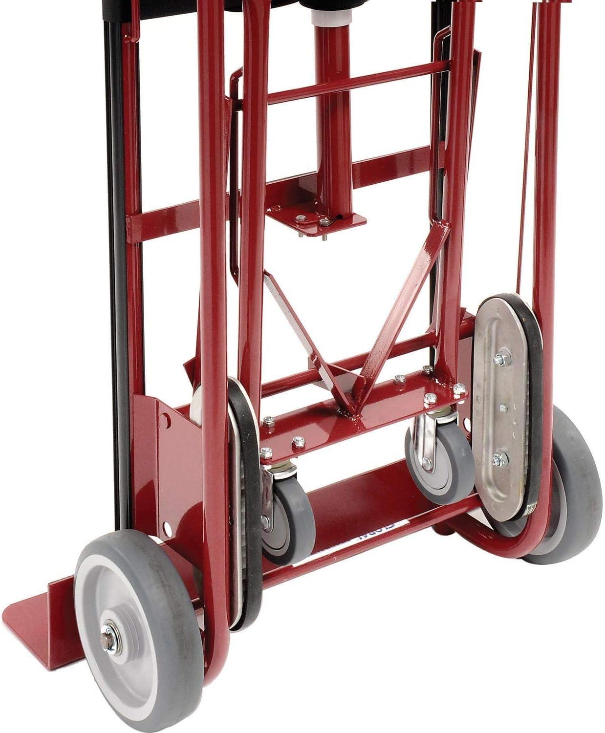 Red 4-Wheel Professional Appliance Hand Truck with Strap