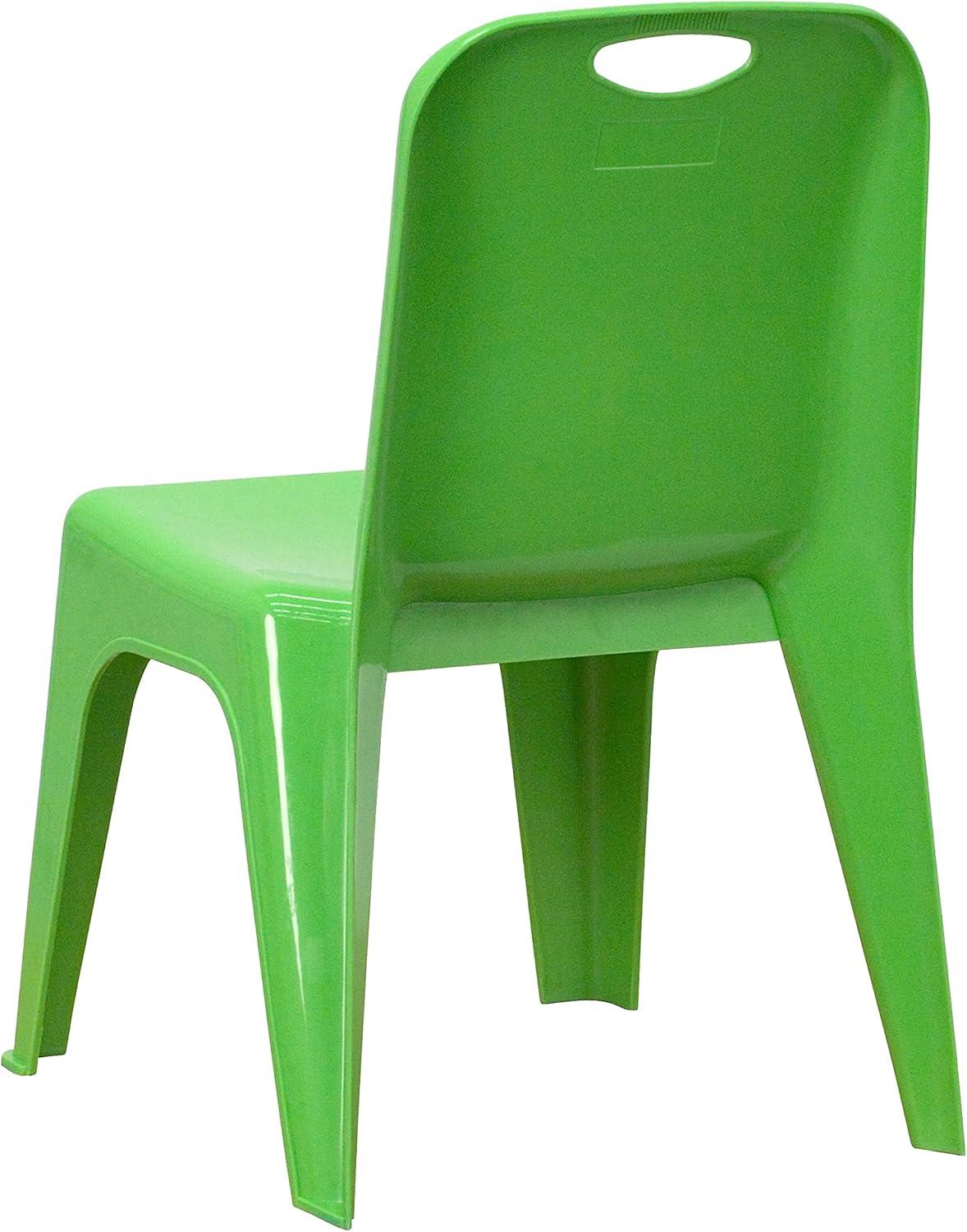 Flash Furniture 4 Pack Plastic Stackable School Chair with Carrying Handle and 11'' Seat Height