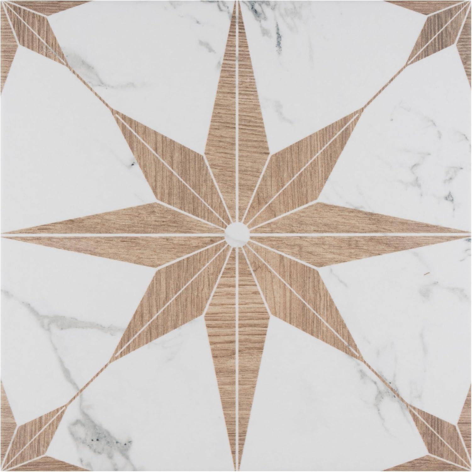 Llama Stella Loire 10" x 10" Porcelain Marble Look Wall & Floor Tile