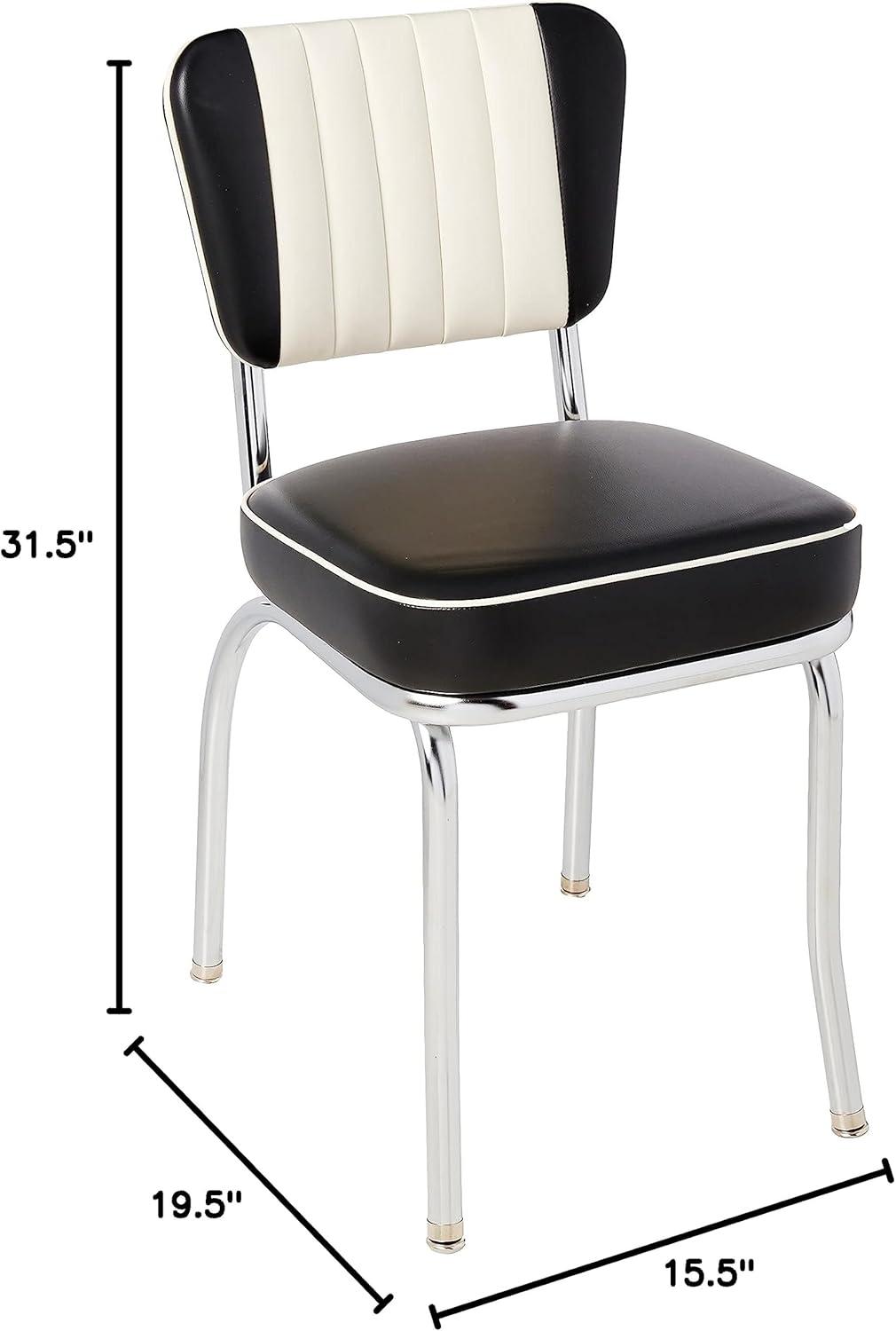 Richardson Seating Retro Home Upholstered Channel Back Dining Chair
