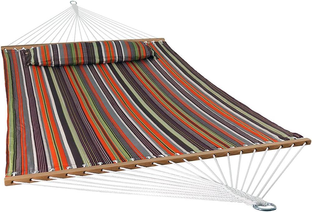 2-Person Quilted Polyester Spreader Bar Hammock