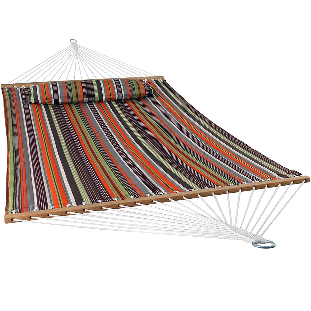 2-Person Quilted Polyester Spreader Bar Hammock