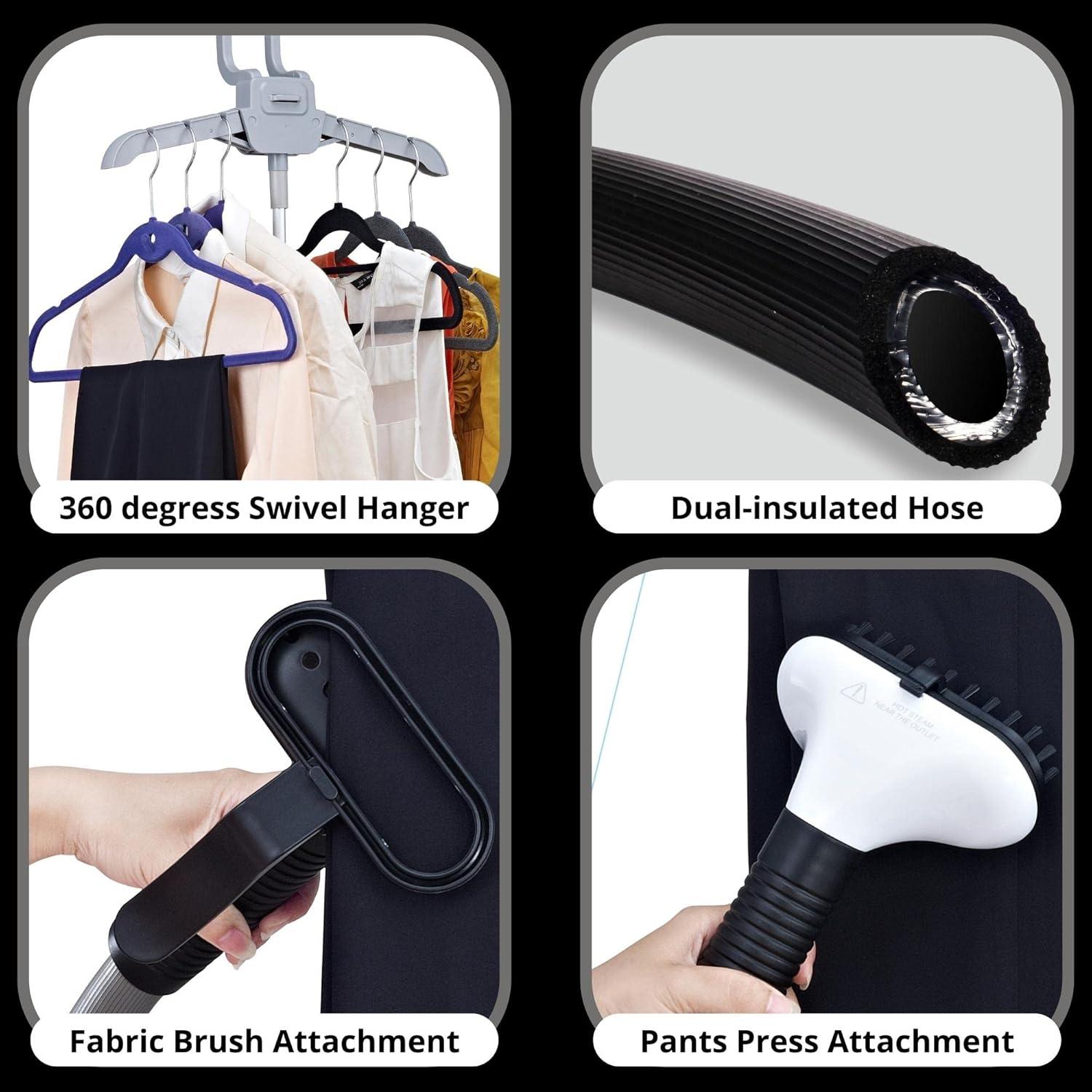 Salav Performance Series Single-Bar Garment Steamer with 360-Swivel Folding Adjustable Hanger & Reviews | Wayfair