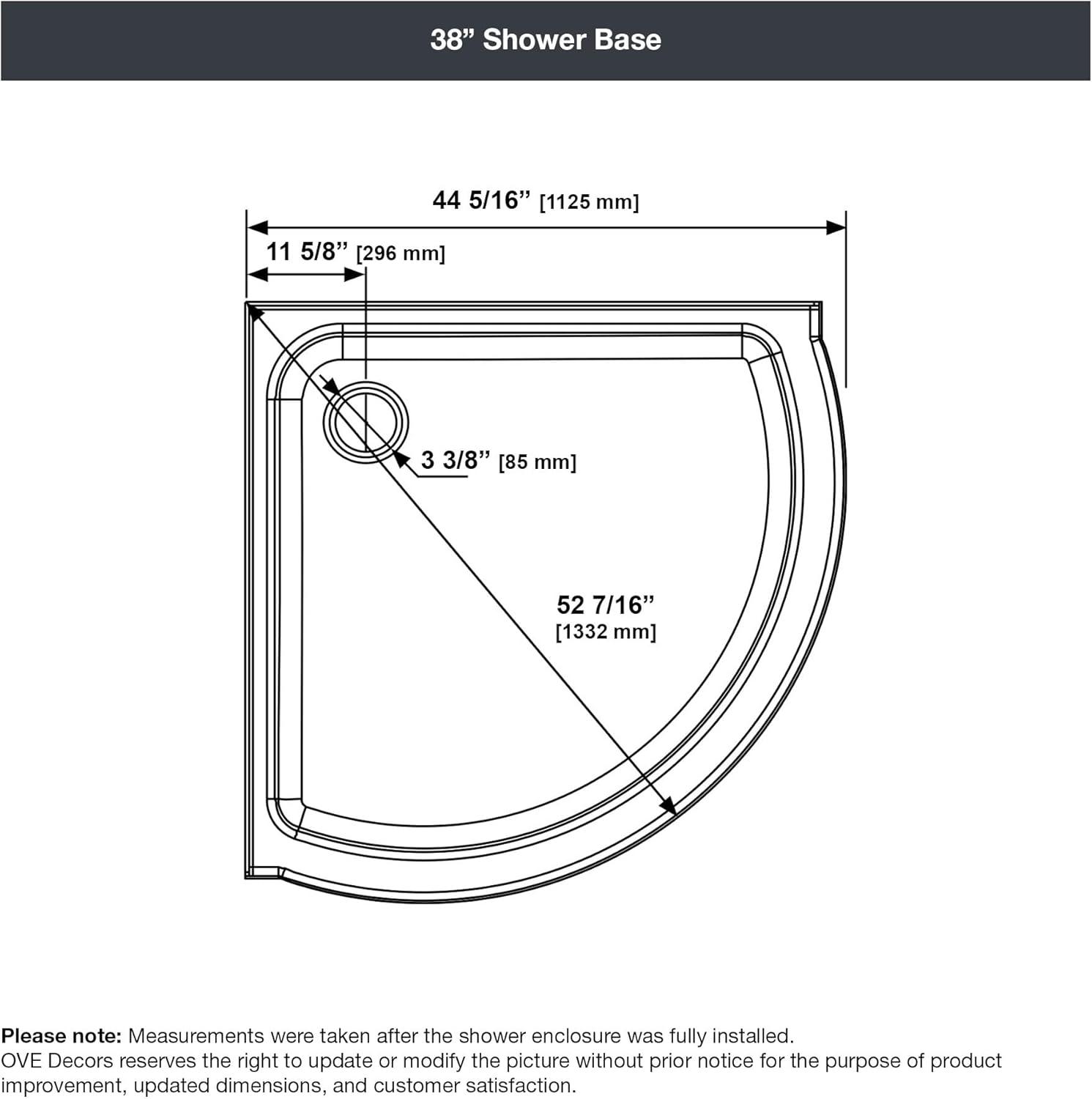 Breeze 38 in. Corner Shower Kit with Clear Glass Panels, Walls and Base included