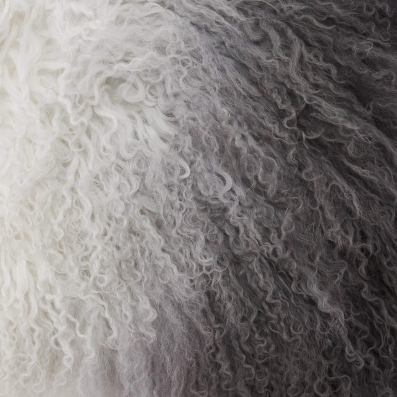 Saro Mongolian Lamb Pillows Abstract Throw Pillow