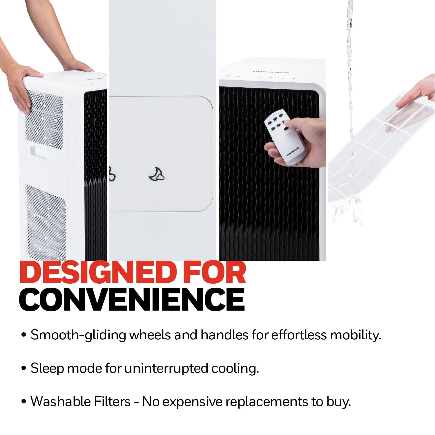 Honeywell Honeywell 10000 BTU (SACC)/13500 BTU (ASHARE) Portable Air Conditioner for 625 Sq Ft, with Dehumidifier & Fan