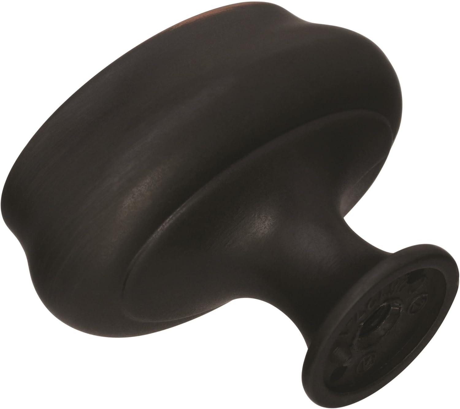 Manor Oil-Rubbed Bronze Oval Cabinet Knob with Mounting Hardware