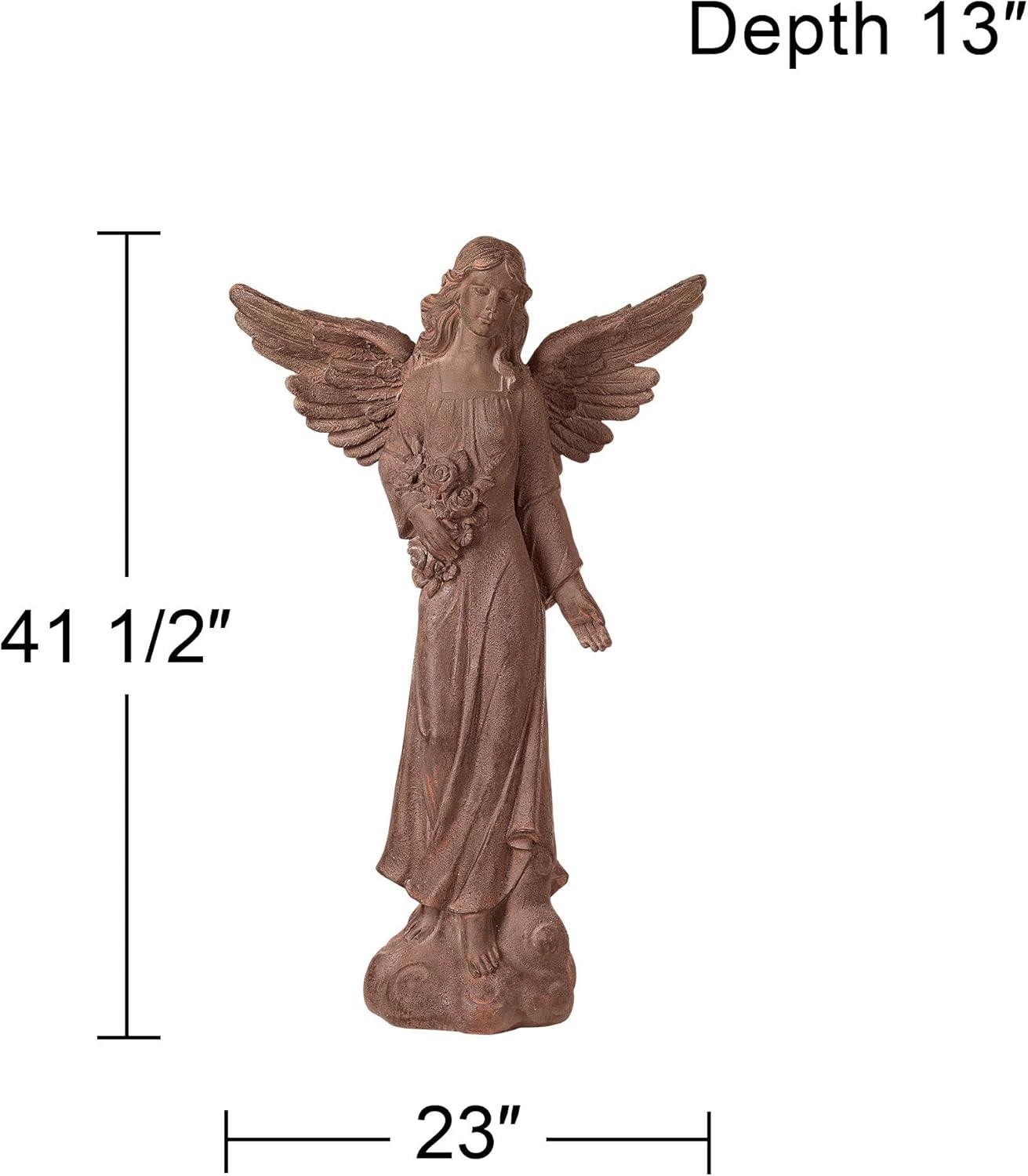 Kensington Hill Large Tall English Tudor Angel Garden Statue Sculpture Holy Decor Outdoor Garden Front Porch Patio Yard Outside Home 41 1/2" High