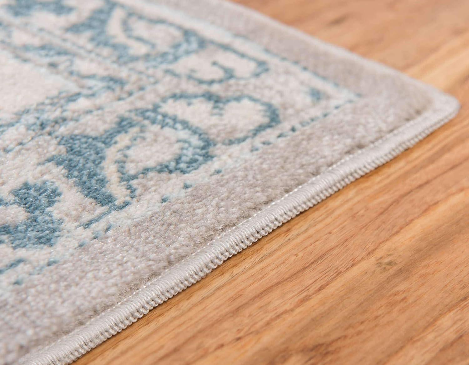Elegant Dark Gray 8' x 10' Synthetic Rectangular Area Rug