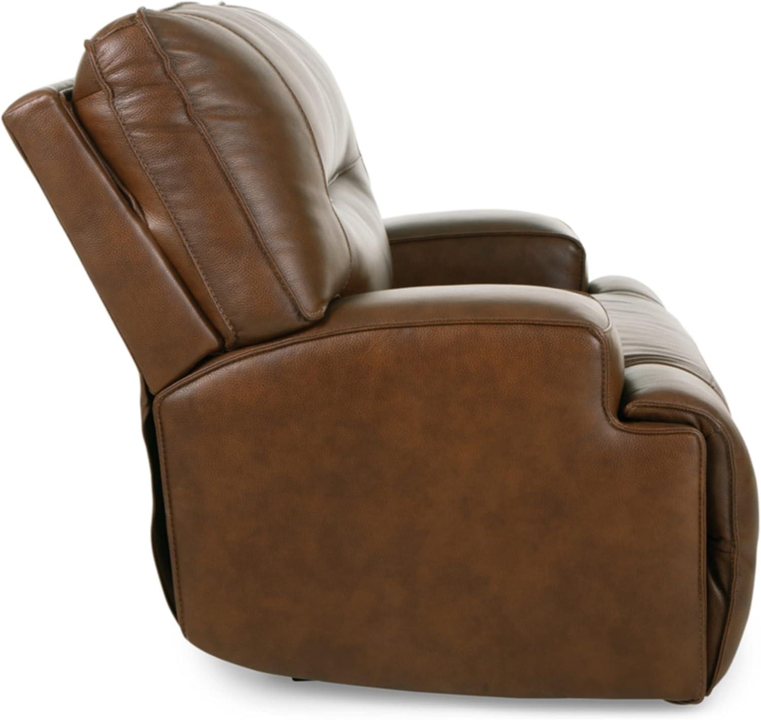 Ashley Furniture Francesca Leather Power Recliner with Headrest in Dark Brown