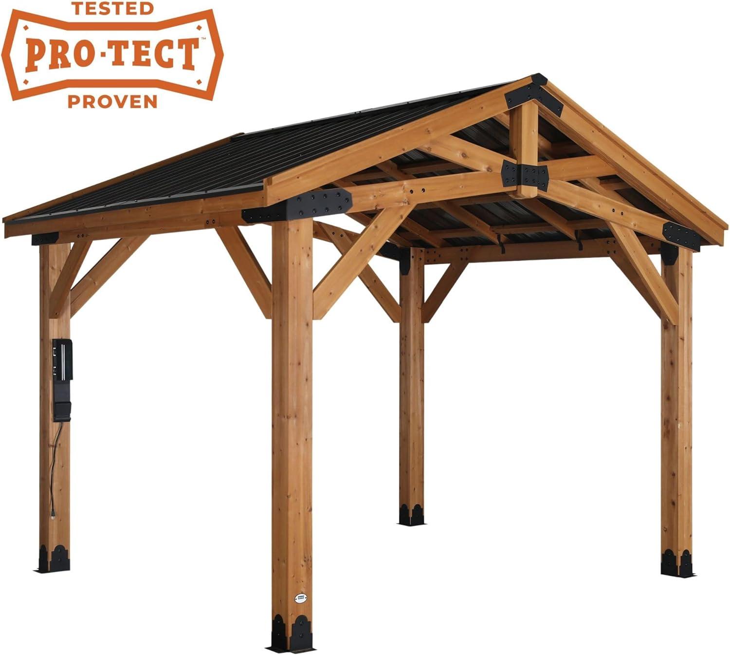 Arlington 12x10 Cedar Gazebo with Insulated Steel Roof