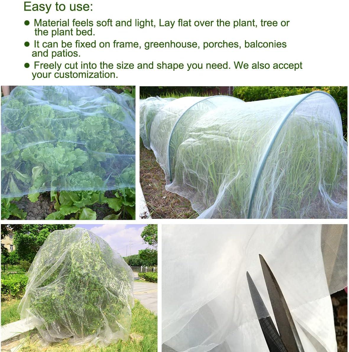 10'x10' Mosquito Bug Insect Bird Net Barrier Hunting Blind Garden Netting for Protect Your Plant Fruits Flower