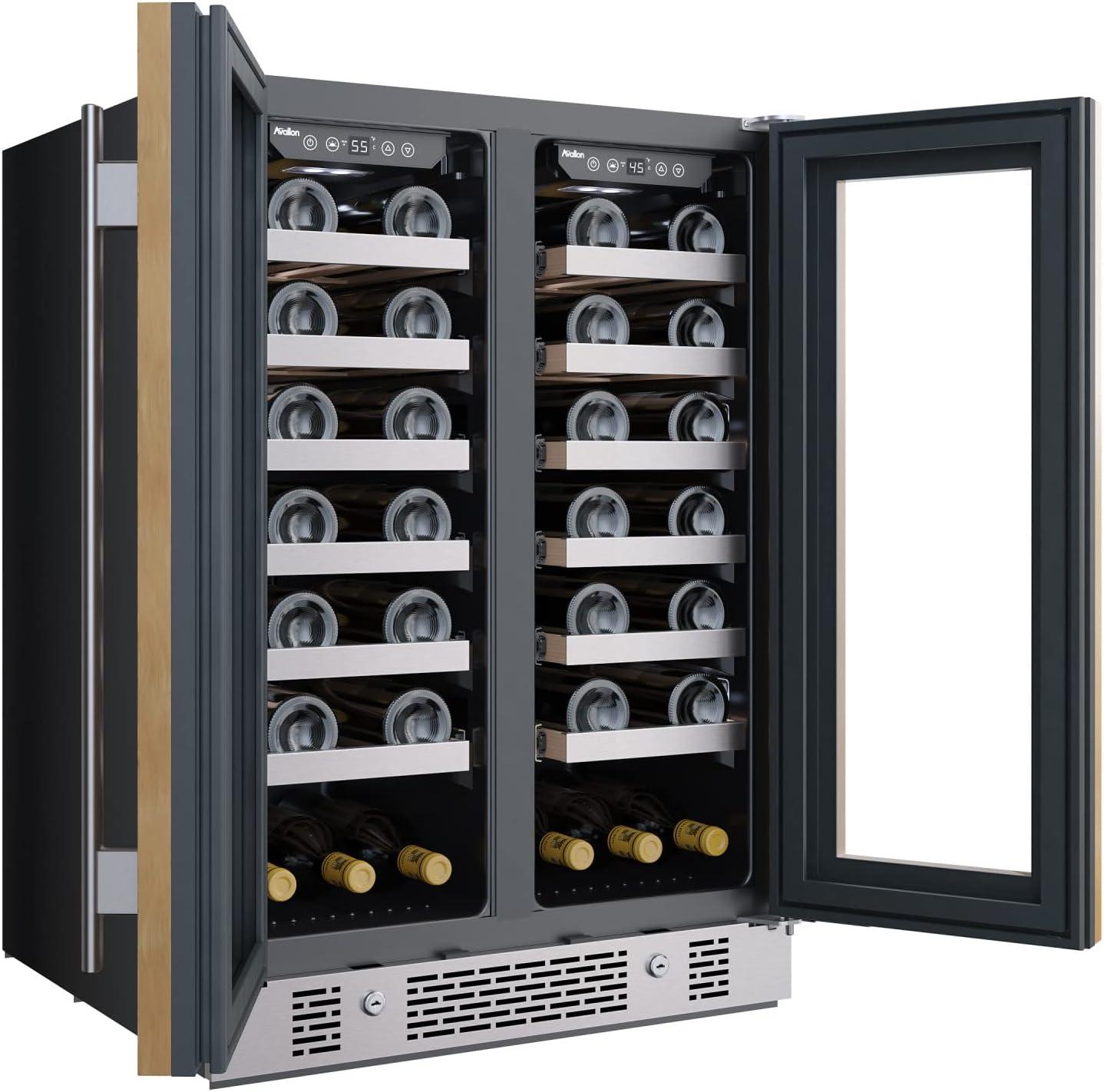 Avallon Dual Zone 24'' 42 Bottle Wine Refrigerator