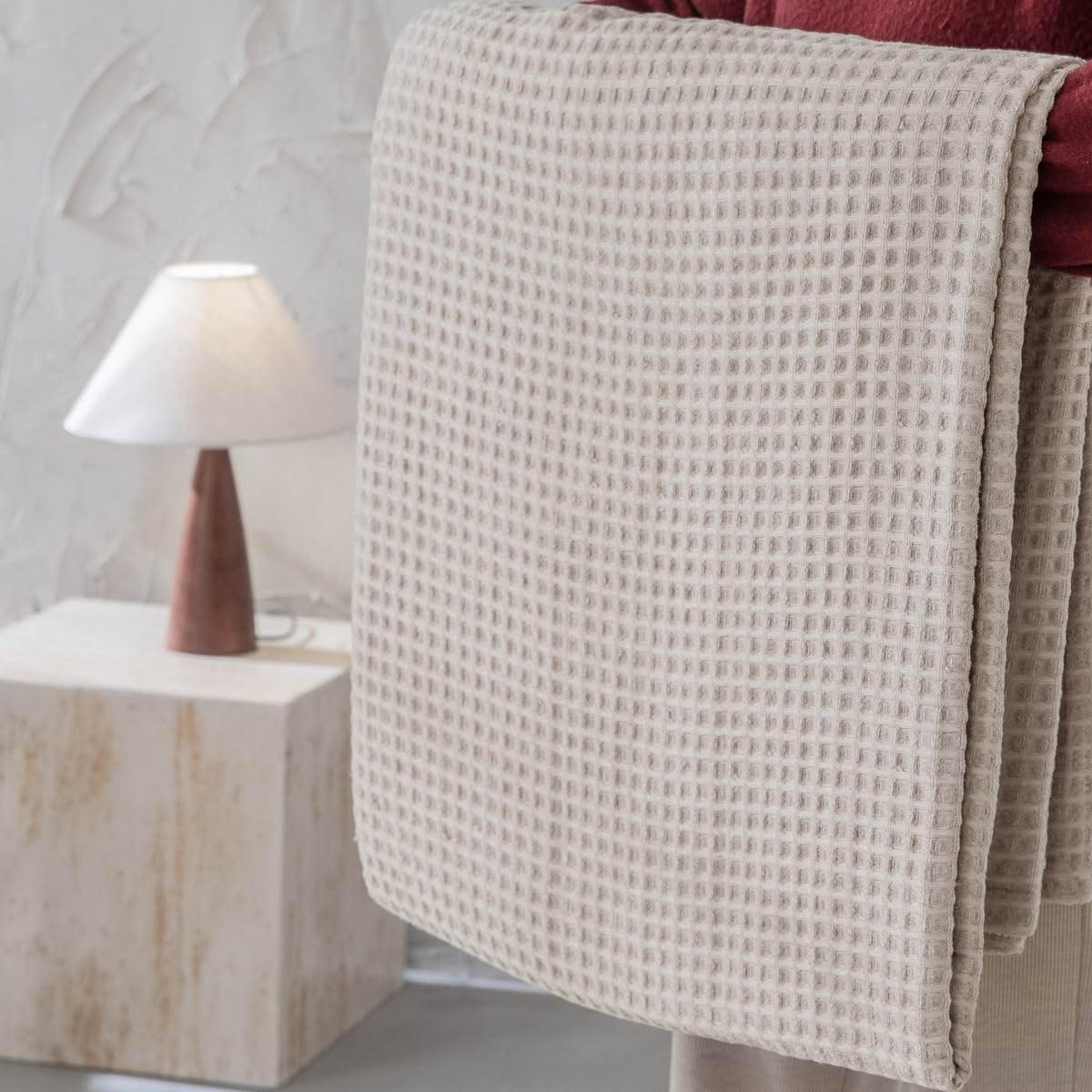 MeadowPark Fluffy Waffle Weave Polyester Chenille Bed Blanket
