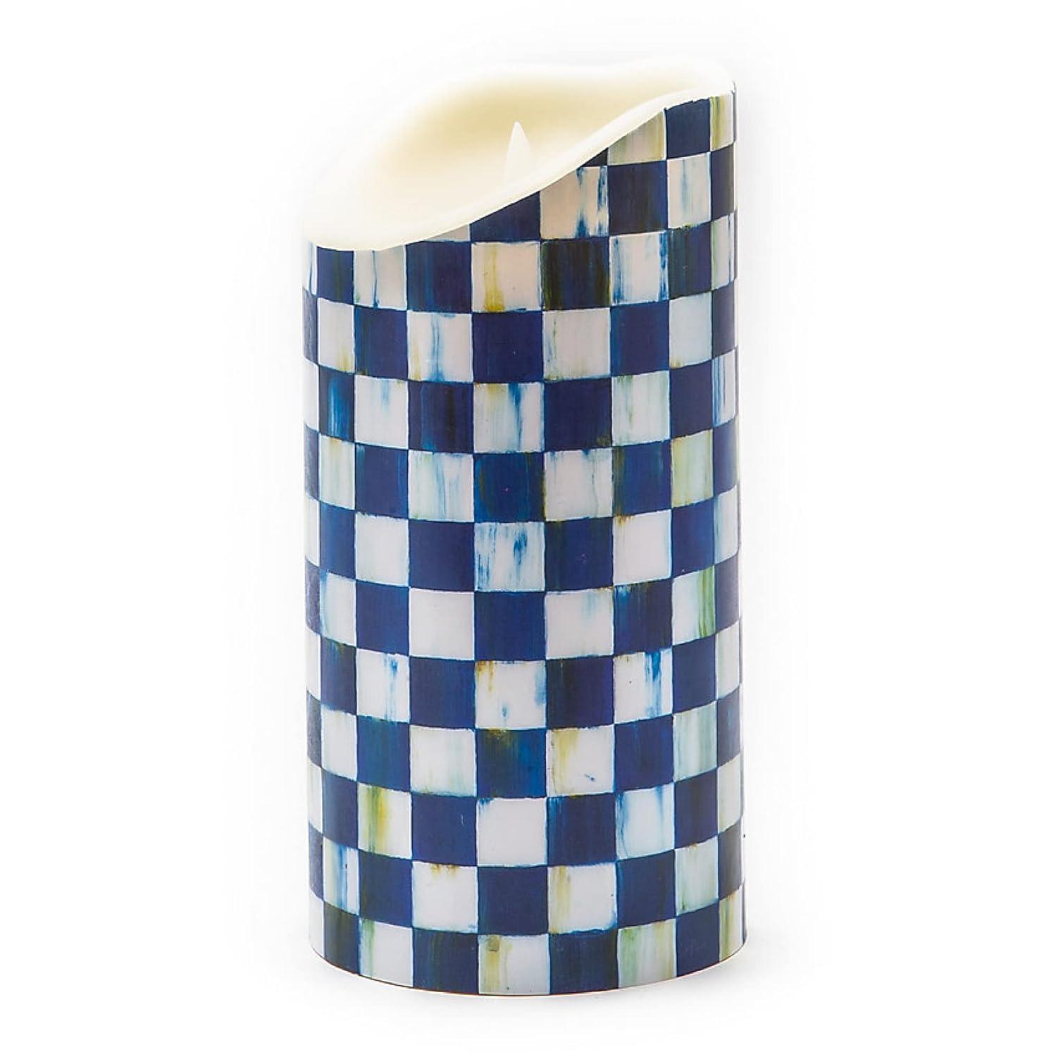 MacKenzie-Childs Royal Check® Flicker Pillar Candle