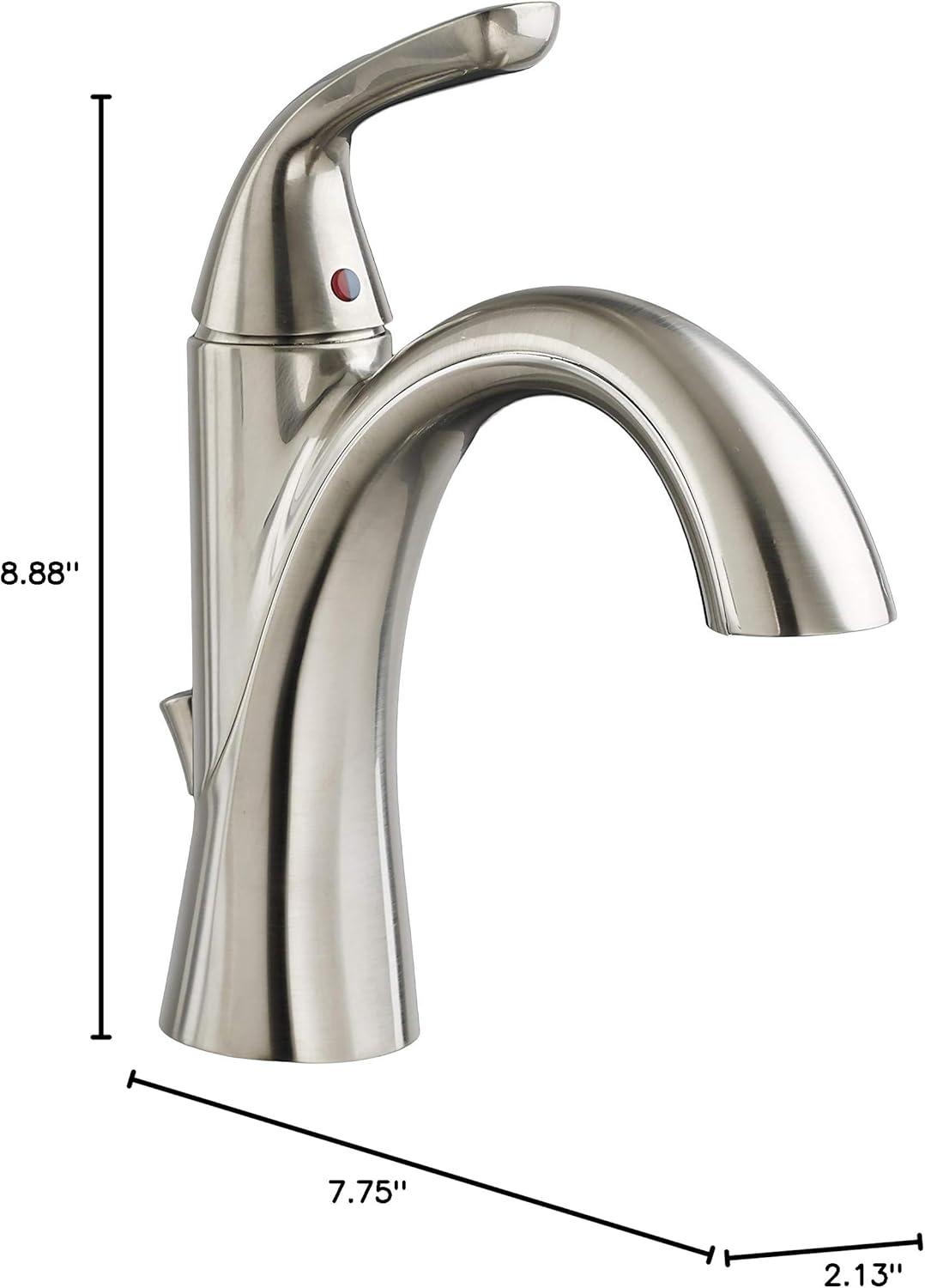 Fluent Single-Hole Bathroom Faucet with Drain Assembly