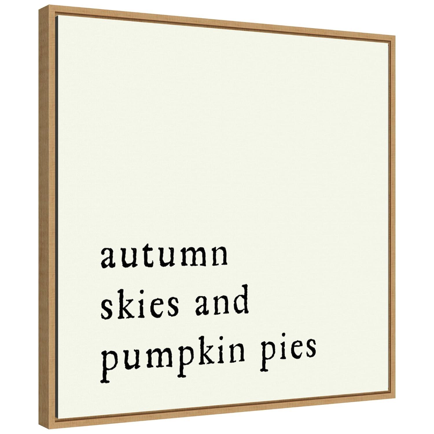 Amanti Art Autumn Skies Pumpkin Pies by Amanti Art Portfolio Canvas Wall Art Print Framed 22 x 22-in.