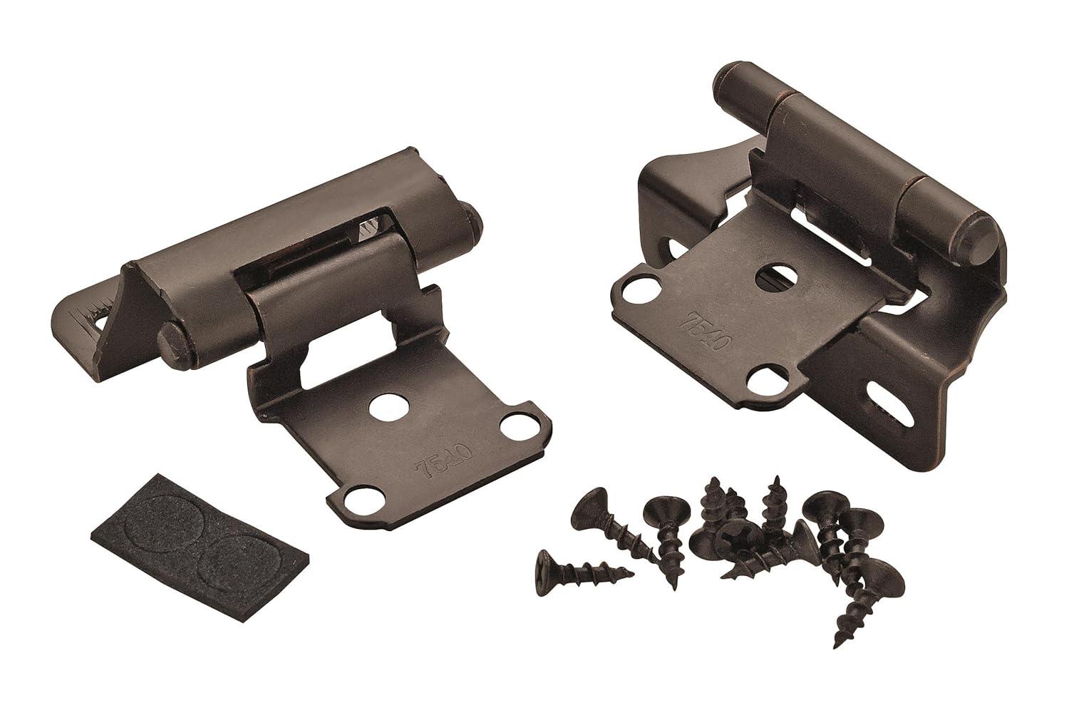 Oil-Rubbed Bronze Self-Closing Partial Wrap Cabinet Hinge