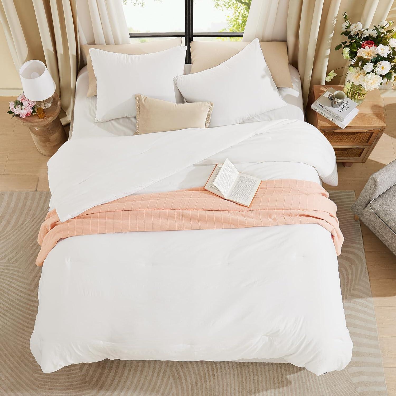 White Queen Down Alternative Microfiber Comforter Set