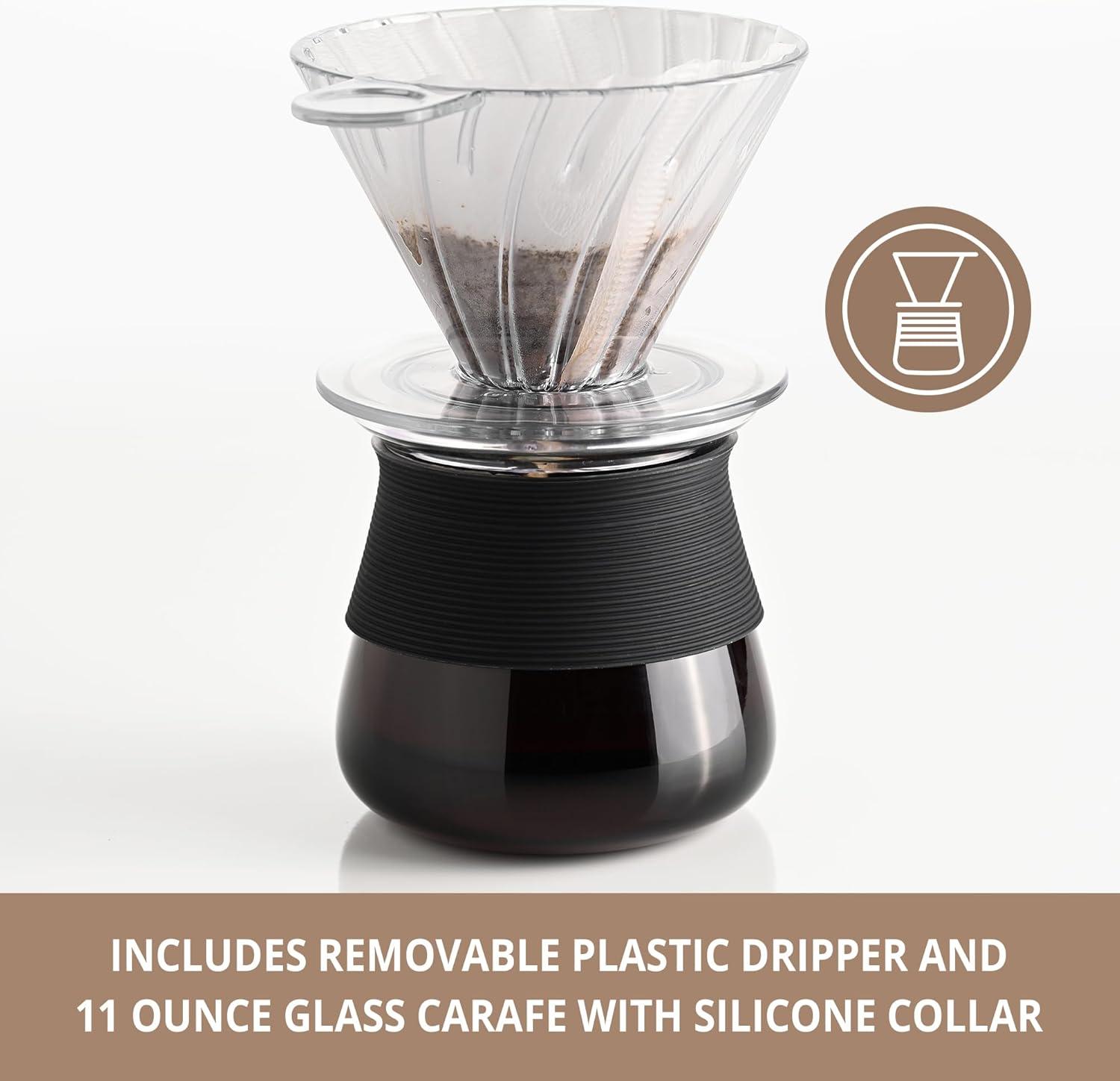 TRU Digital Control Pour Over Black 12-Cup Drip Coffee Maker