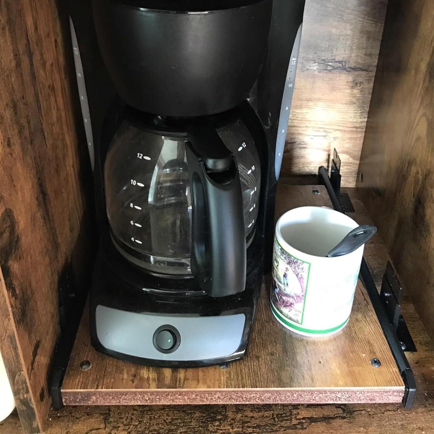 ZOENHOU 3 Pairs 14 Inch Black Keyboard Tray Slides, 22 LB Heavy Duty Ball Bearing Slides Hardware, Computer Tray Keyboard Slider Under Desk Rails Rack with 24 Adjustable Height Bracket and 48 Screws