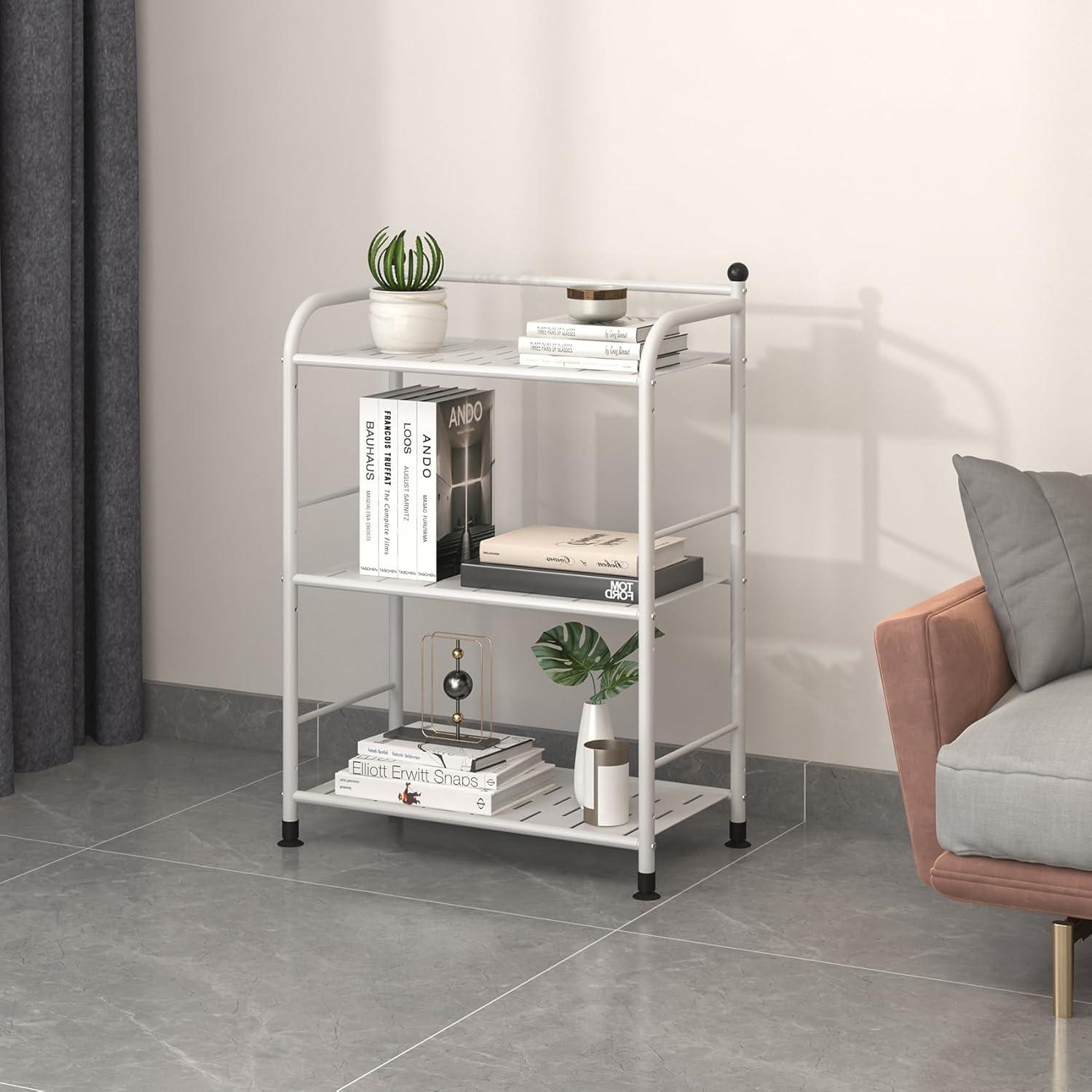 Rebrilliant Metal Shelf Storage Shelves, Living Room Shelves, Corner Kitchen Storage Shelves, Indoor Plant Shelves