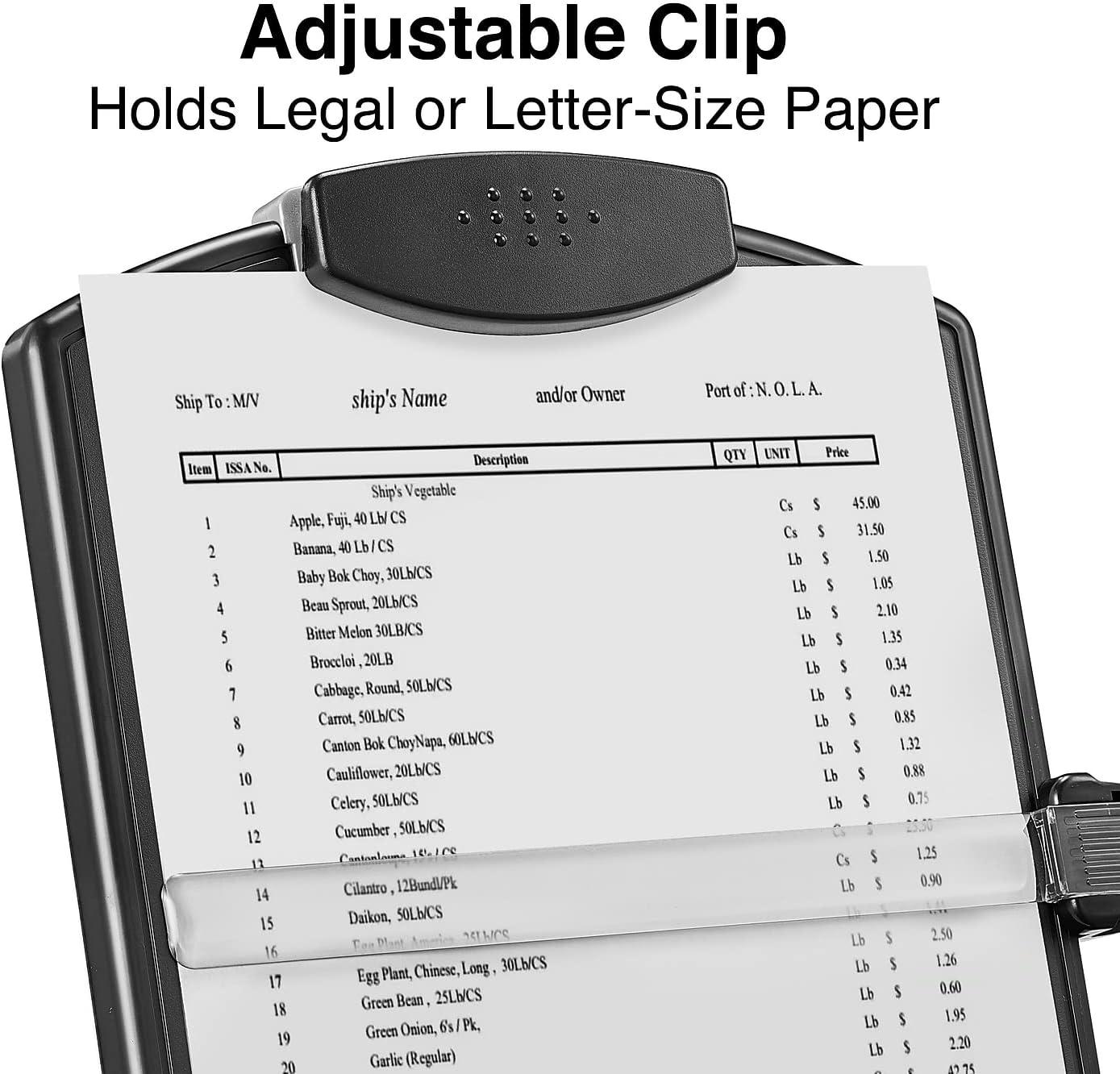 Staples Plastic Document Stand with Clip & Guide Bar Black (ST61704-CC) 618852