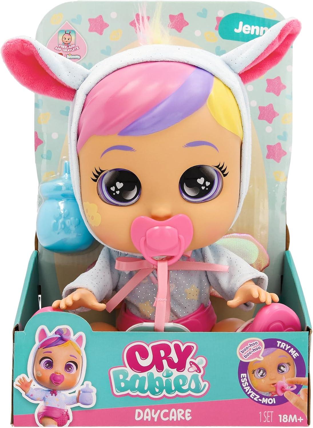 Cry Babies Day Care Jenna 12" Baby Doll w/ Light Up Eyes and Pegasus Themed Outfit