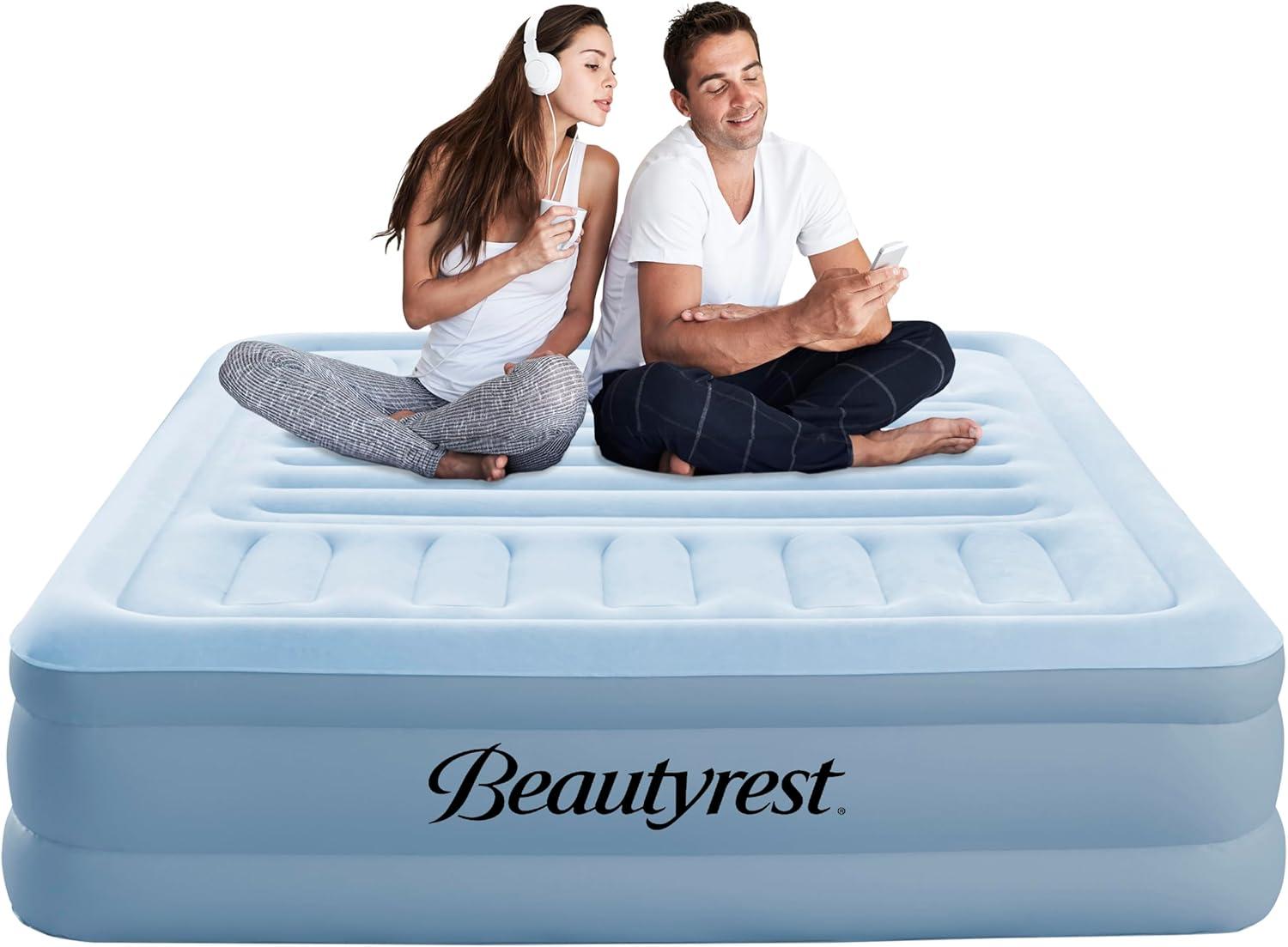 Beautyrest Lumbar Supreme 3-Zone Adjustable Air Mattress with Built-in Pump - Queen